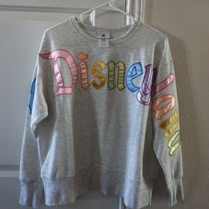 Disneyland Stitched Pastel Satin letter Crewneck by Disney Parks